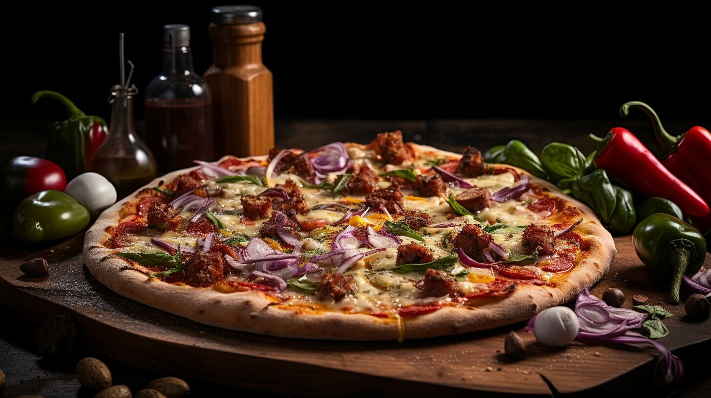 what goes good with banana peppers on pizza