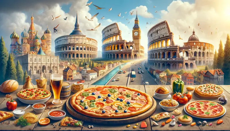 the cultural and culinary journey of pizza as it spread through various European countries