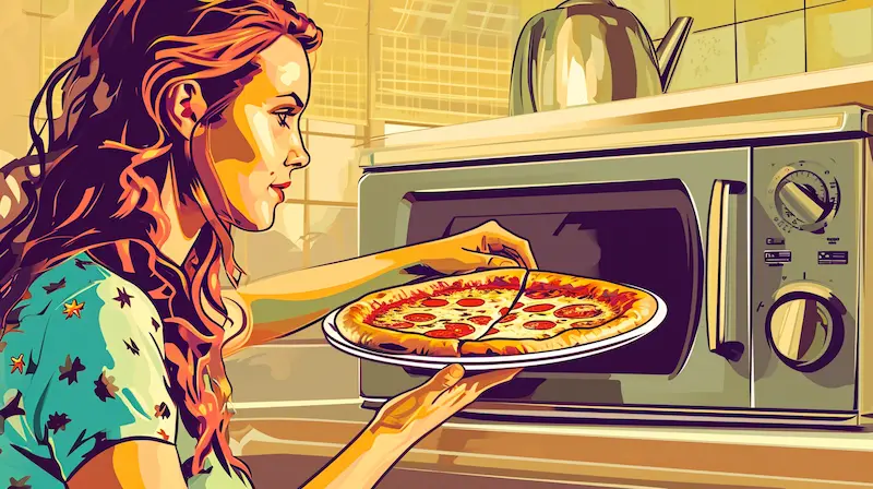 how to cook frozen pizza in microwave