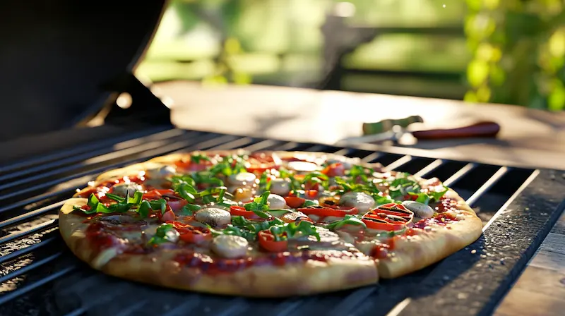 pizza on pellet grill